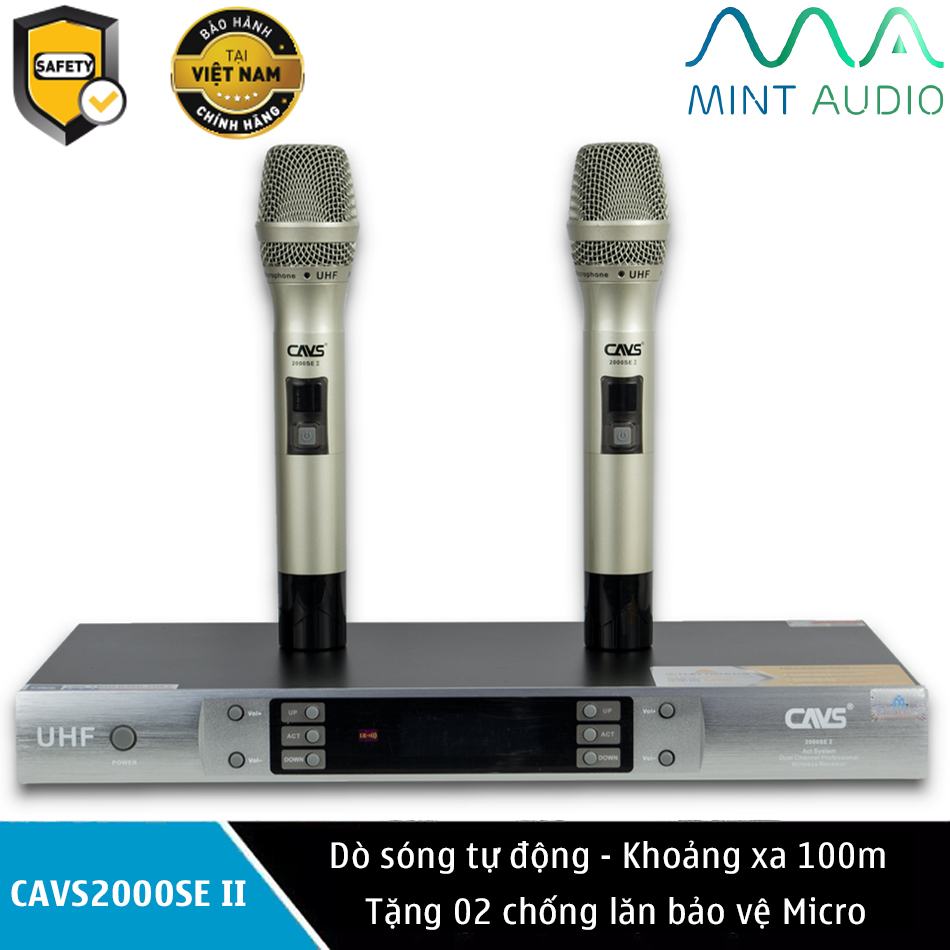 Micro karaoke không dây CAVS 2000SE II - Hàng chính hãng