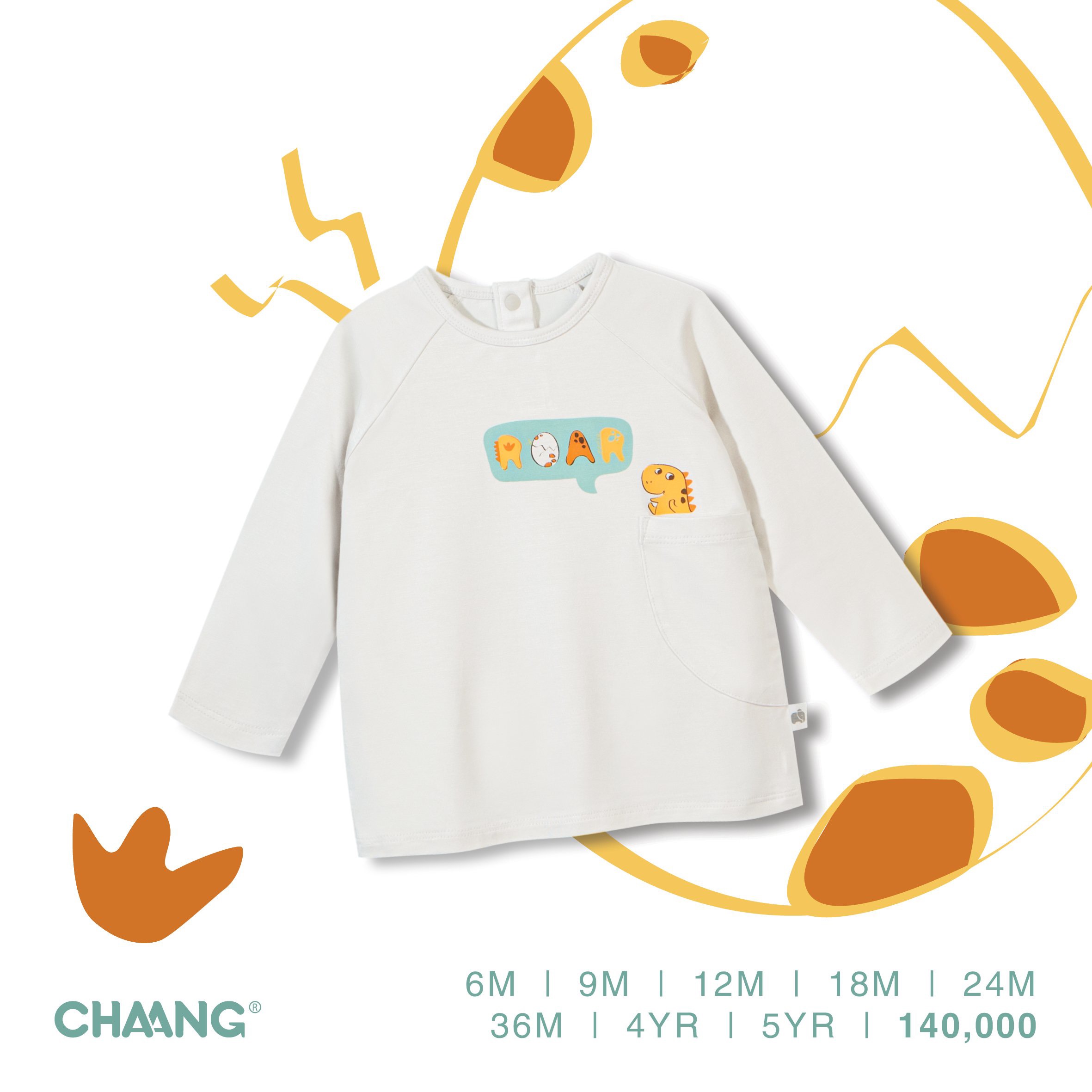 Áo dài tay quần dài chất liệu cotton họa tiết Pony Dino Chaang ( Rời áo - Rời quần )