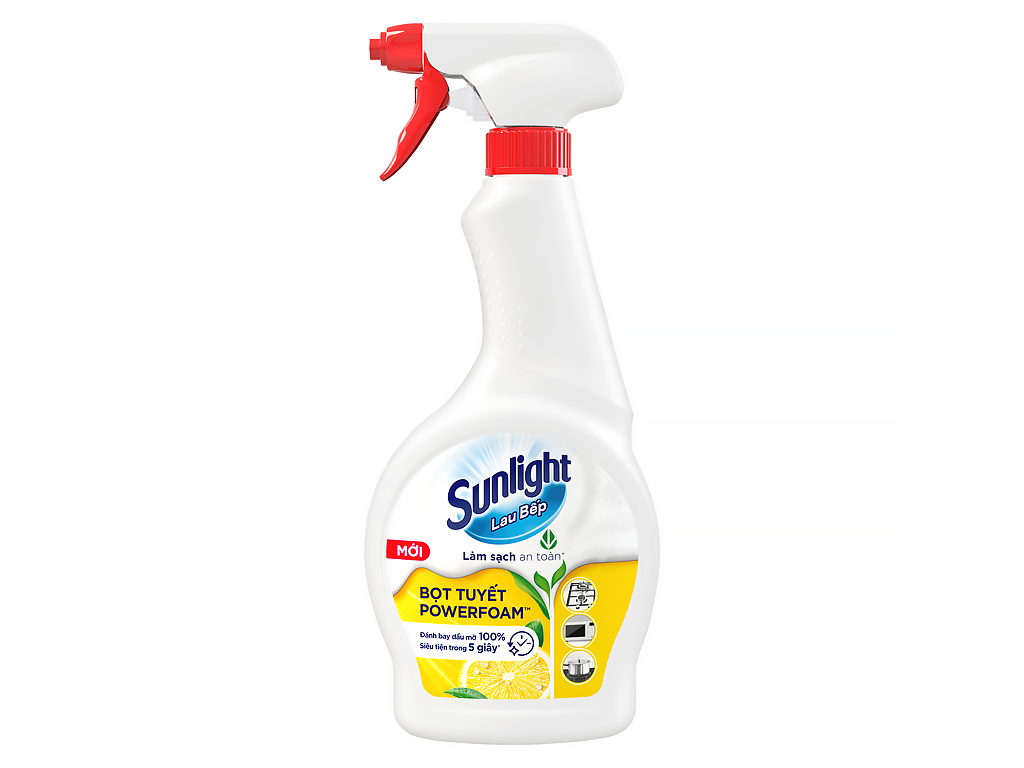 Xịt lau bếp Sunlight bọt tuyết chai 500ml