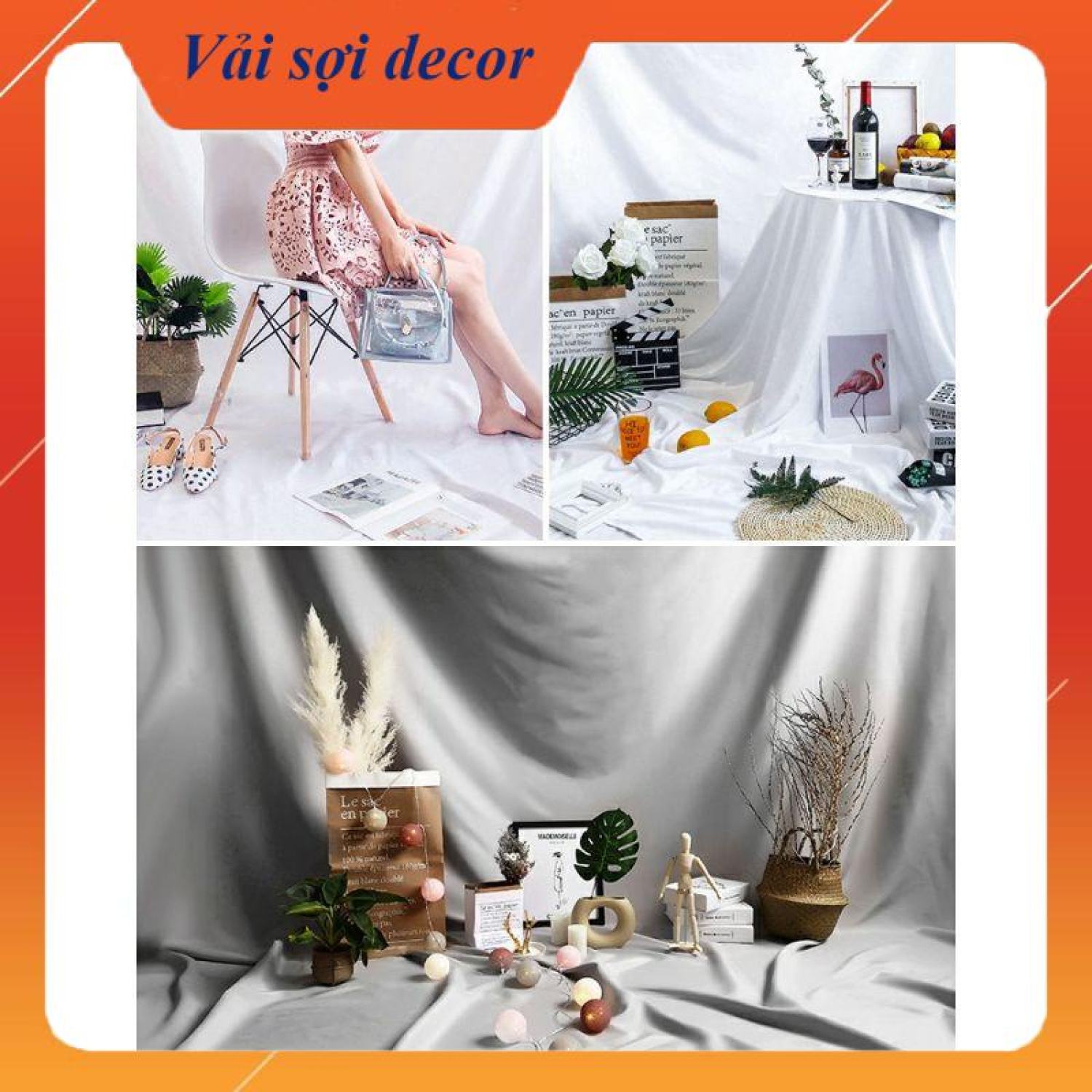 (Background ghi sáng) phông nền chụp ảnh , decor sản phẩm.