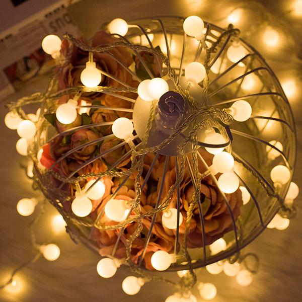 [HCM]Đèn Led Trang Trí Bóng Tròn Dài 6M - 40 Bóng Trang Trí Noel Lễ Tết