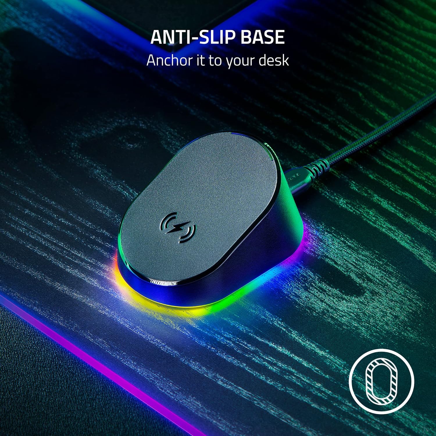 Razer Mouse Dock Pro - Wireless Mouse Charging Dock with Integrated 8K Hz Transceiver (Bộ sạc chuột) | Magnetic Wireless Charging | Integrated HyperPolling 8K Hz Transceiver | Anti
