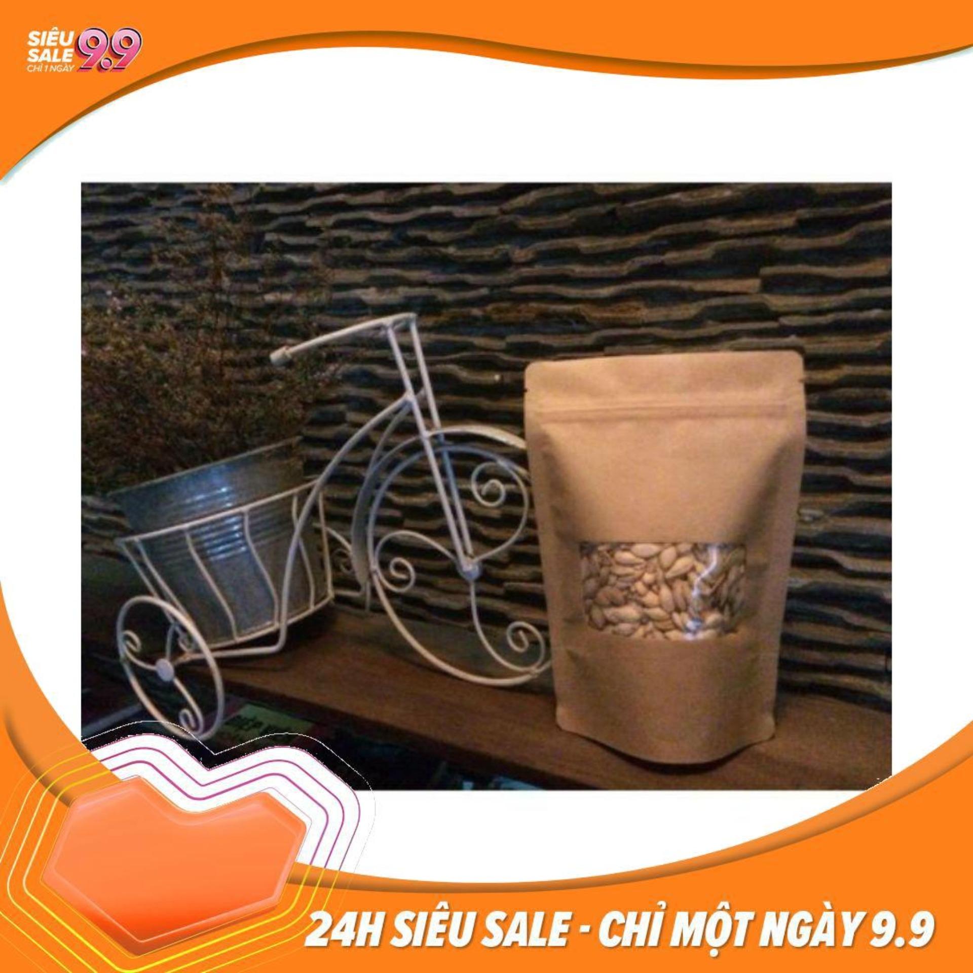 1 kg Túi Zip Giấy Kraft Có cửa sổ ( Đựng các loại hạt khô)