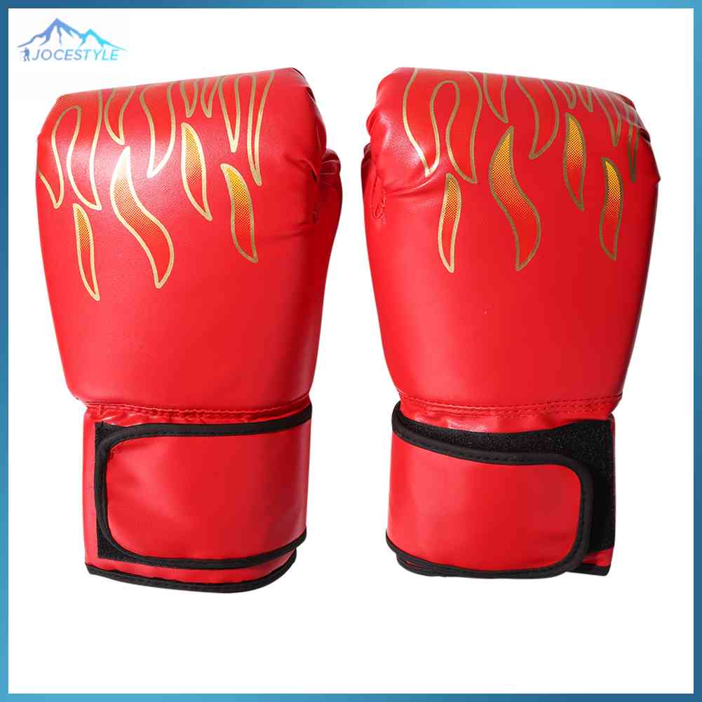 2pcs Kick Boxing Gloves for Men Women Karate Muay Thai MMA Sanda Training-Black/Red