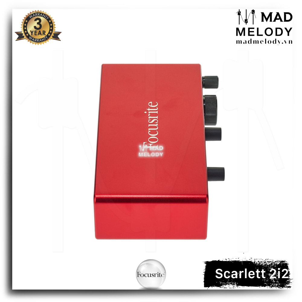 Focusrite Scarlett 2i2 USB Audio Interface (3rd Gen) [soundcard thu âm/kiểm âm 2i2 Gen 3, thế hệ 3, NEW]