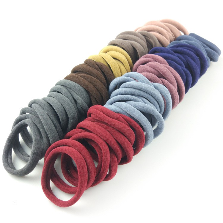 SET 10 Dây Cột Tóc Trơn Dày Dặn Nhiều Màu