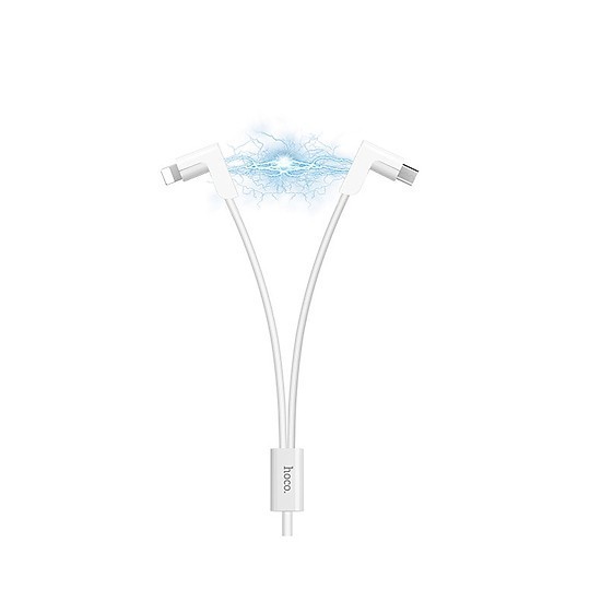 Cáp sạc 2 IN 1 HOCO X12 [ 2 đầu Lightning iPhone & Micro ]