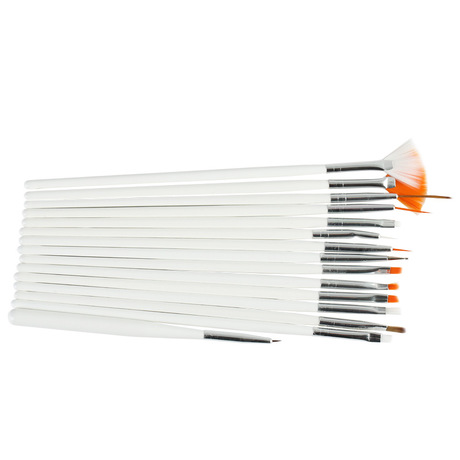 [HCM]Set 15 cây cọ cơ bản trắng vẽ móng