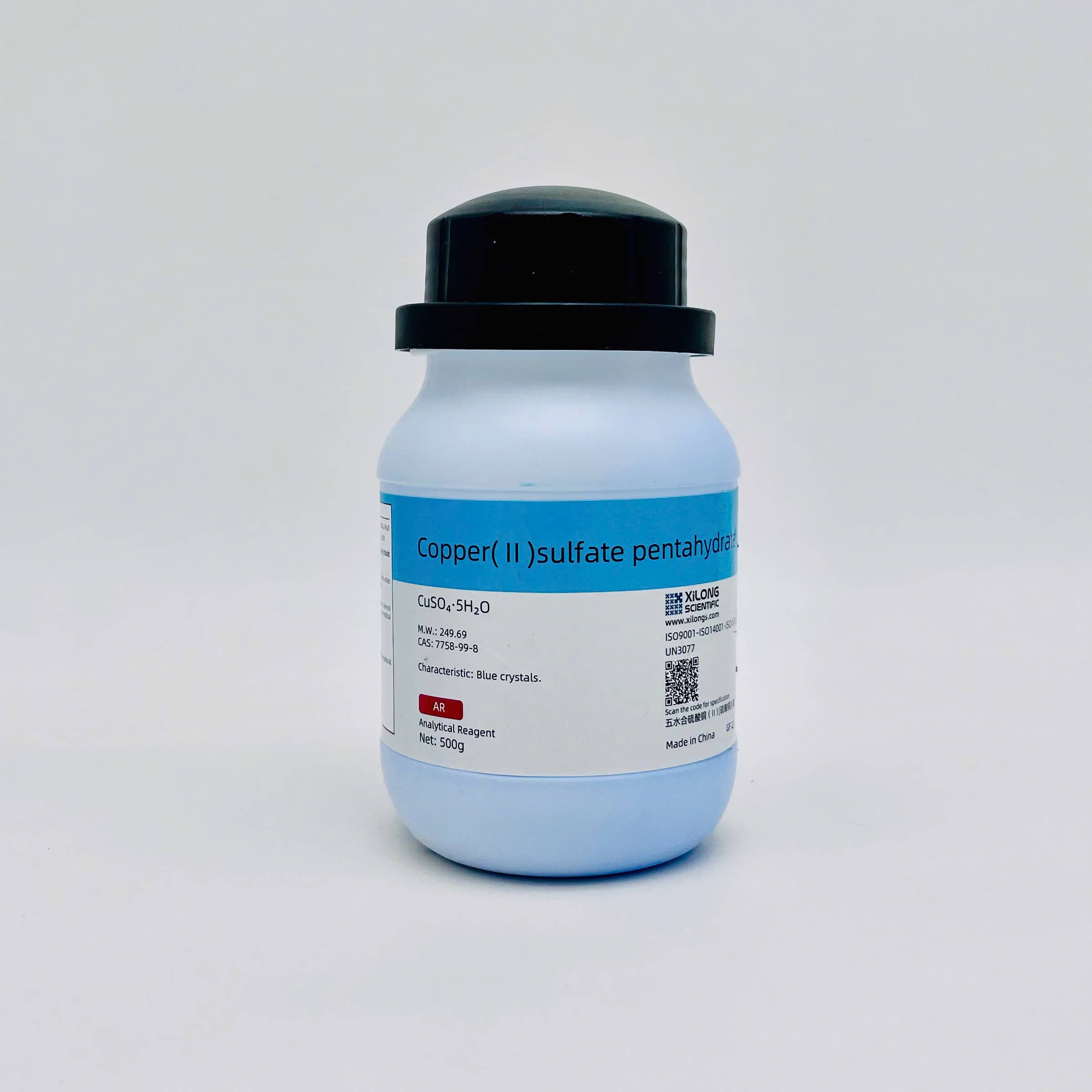 Hóa chất Copper (II) Sulfate (CuSO4 khan / 5H2O, AR, Xilong)