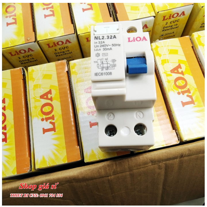 Aptomat chống giật LIOA 2P 32A - 40A 30mA 240V AC - Chính hãng