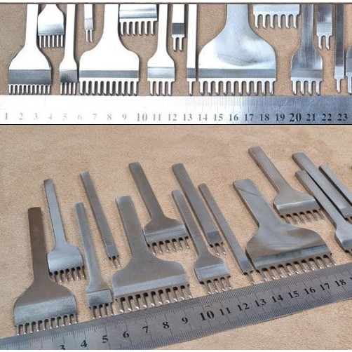 đục trám khâu da thủ công - dụng cụ làm đồ da handmade