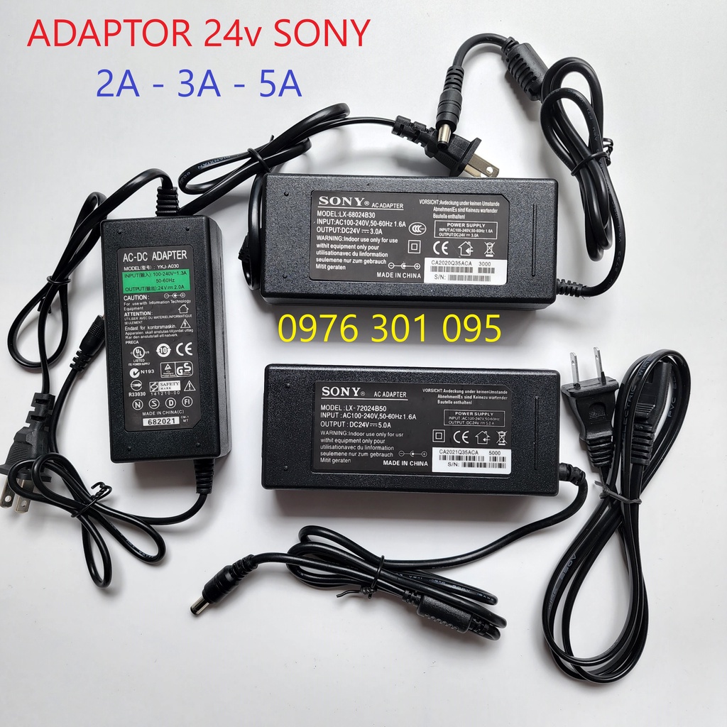 Nguồn ADAPTER 24v Sony (2A - 3A - 5A)