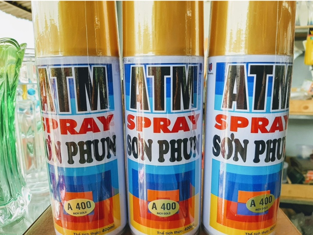 SƠN XỊT MÀU VÀNG ĐỒNG ATM A400 400ml