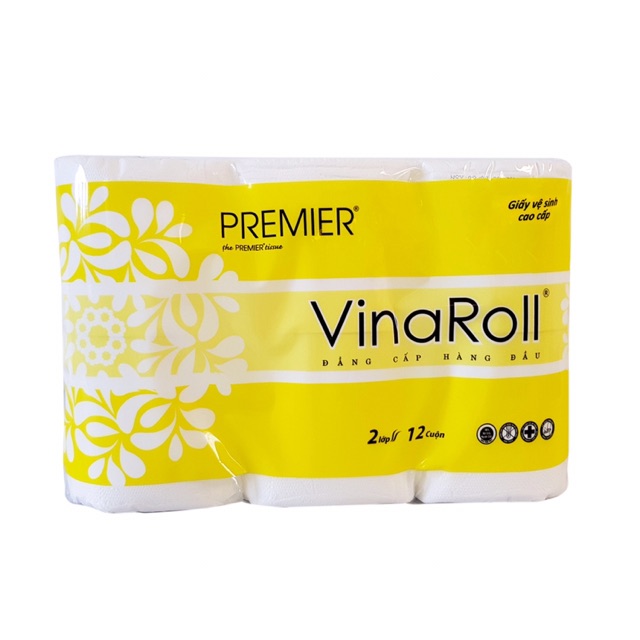 Giấy vệ sinh cao cấp VinaRoll (12 cuộn)