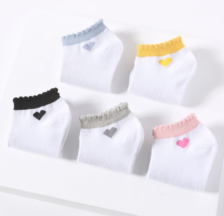 Set 10 Đôi Tất Vớ Nữ Phối Tim Cổ Bèo