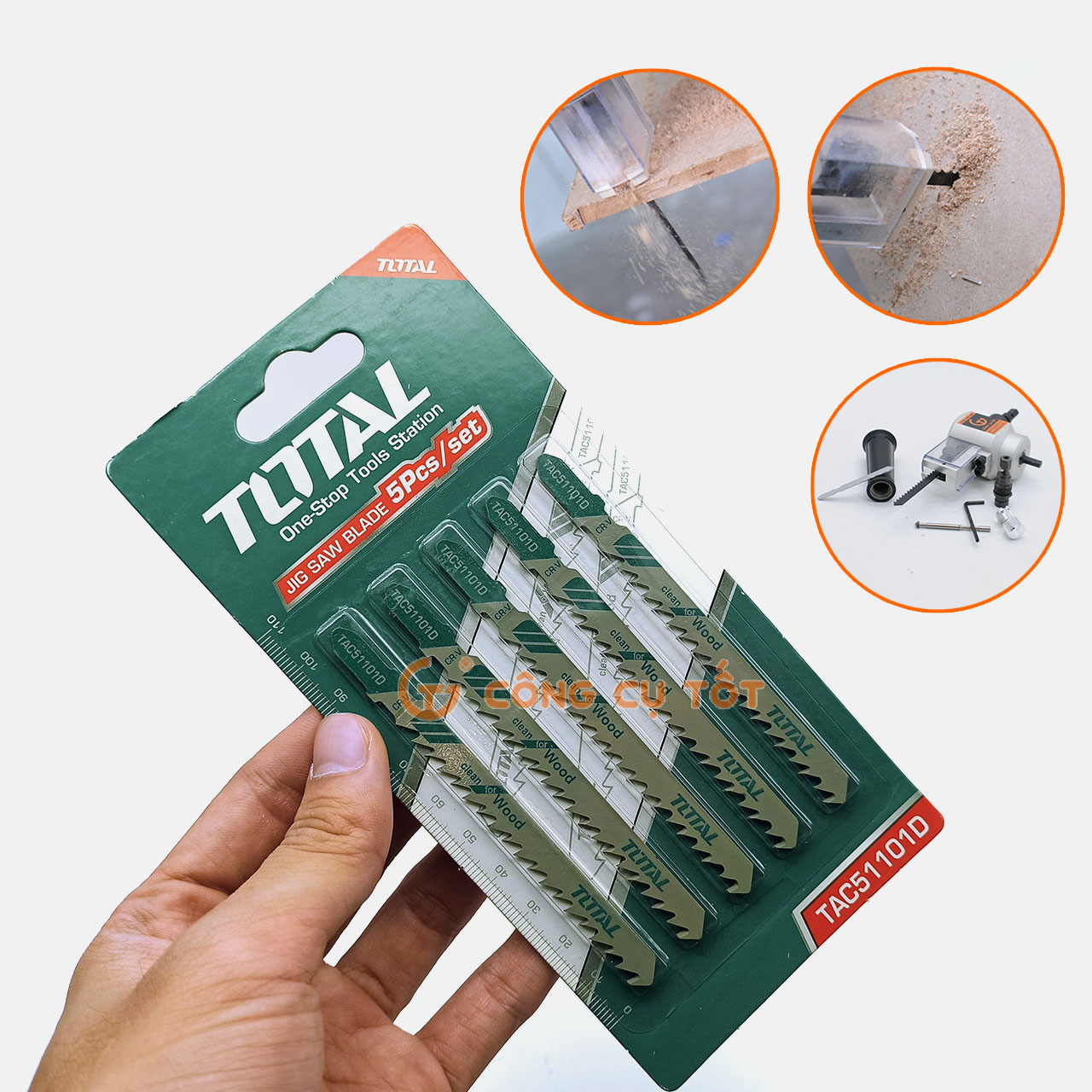Bộ 5 lưỡi cưa lọng gỗ total tac51101d