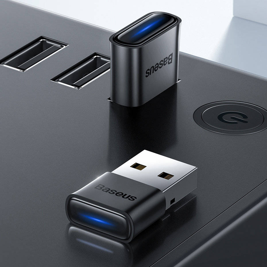 USB chuyển đổi thu phát Bluetooth 5.0 Baseus Wireless Adapter BA04 cho Laptop PC Smartphone máy tính
