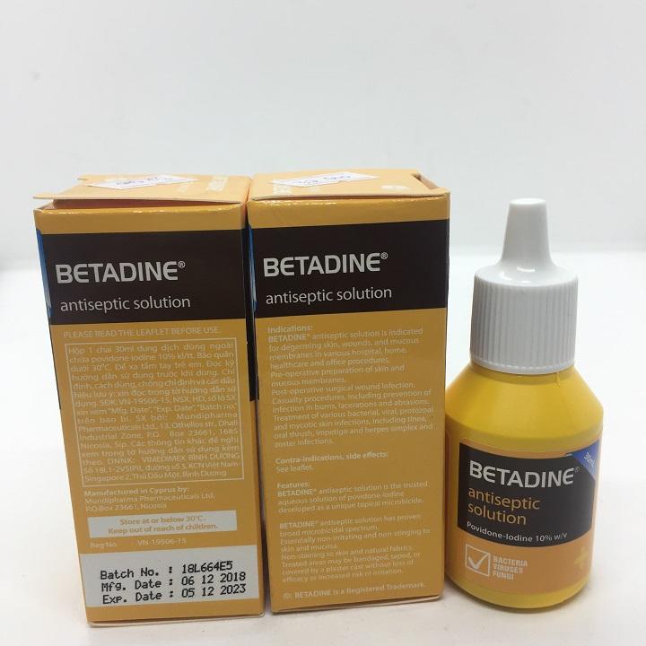 Betadine dung dịch sát khuẩn chai 30ml