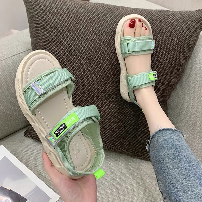 Giày sandal Dép quai hậu nữ 2 quai hàng thiết kế siêu nhẹ và êm chân chống trơn trượt hàng đẹp giá siêu sốc kiểu dáng thể thao mẫu hot 2021