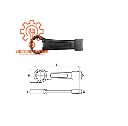 Cờ lê vòng đóng 90mm