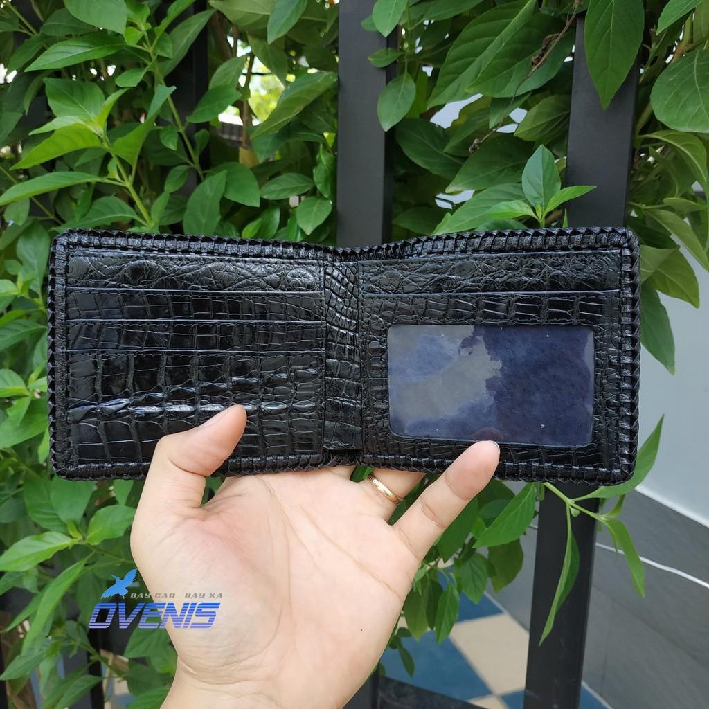 [FREE SHIP] Ví Da Cá Sấu 2 Mặt Đan Viền [GÙ CÁ SẤU ĐẸP NỔI BẬT]
