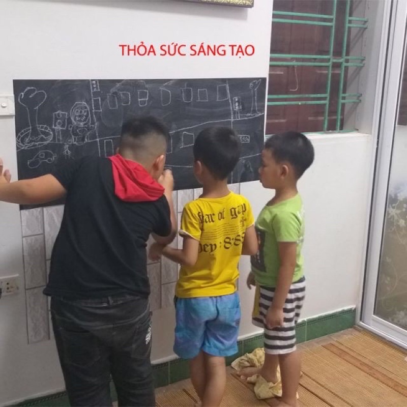 Bảng decal dán tường cho bé, bảng vẽ màu đen 60 x 200cm