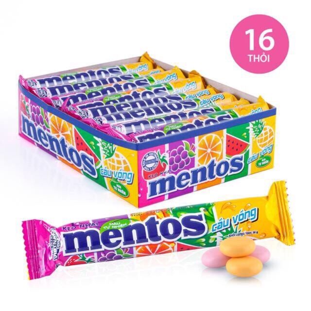 Combo 8 thỏi kẹo Mentos Cầu Vồng- Bạc Hà