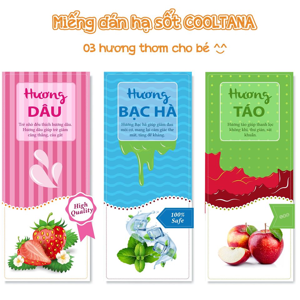 Miếng dán hạ sốt COOLTANA Hộp 6 miếng - Tanaphar
