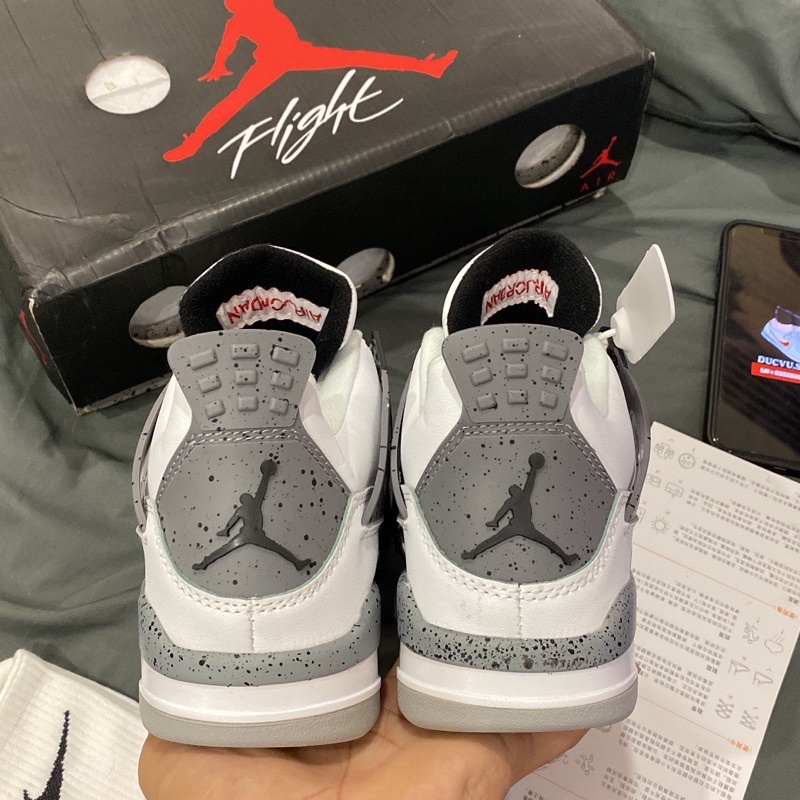 GIÀY JD4 RETRO WHITE GRAY SC [ FULL BOX + FREE SHIP ]