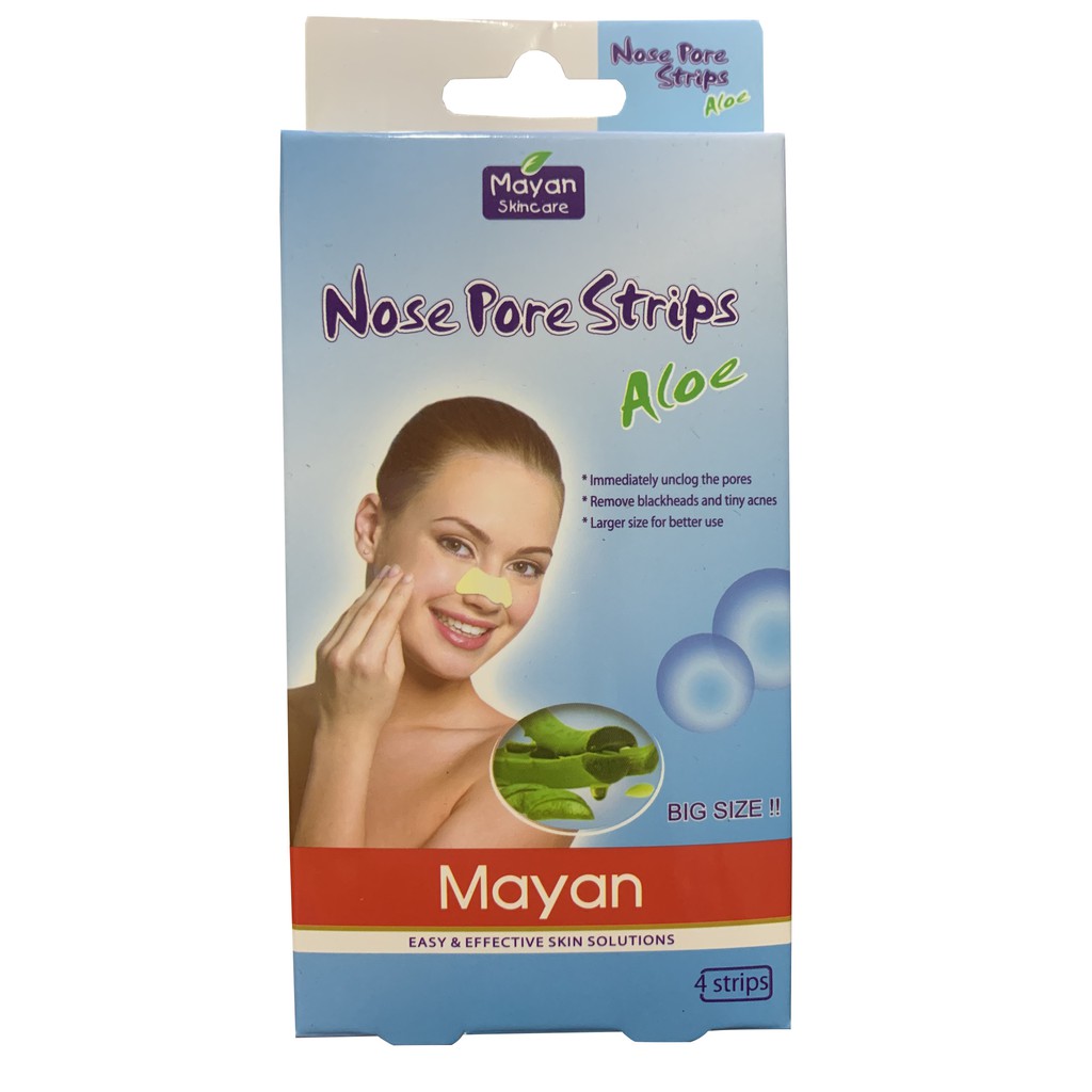 Hộp 4 miếng lột mụn cám, mụn đầu đen mayan