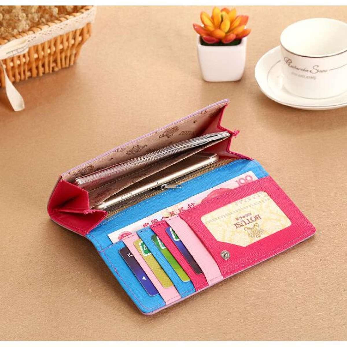 Ví nữ cầm tay - Thời trang - Tiện dụng(Có màu tím, hồng phấn, xanh dương, đen và đỏ hồng. Mã SP: Th-X5)