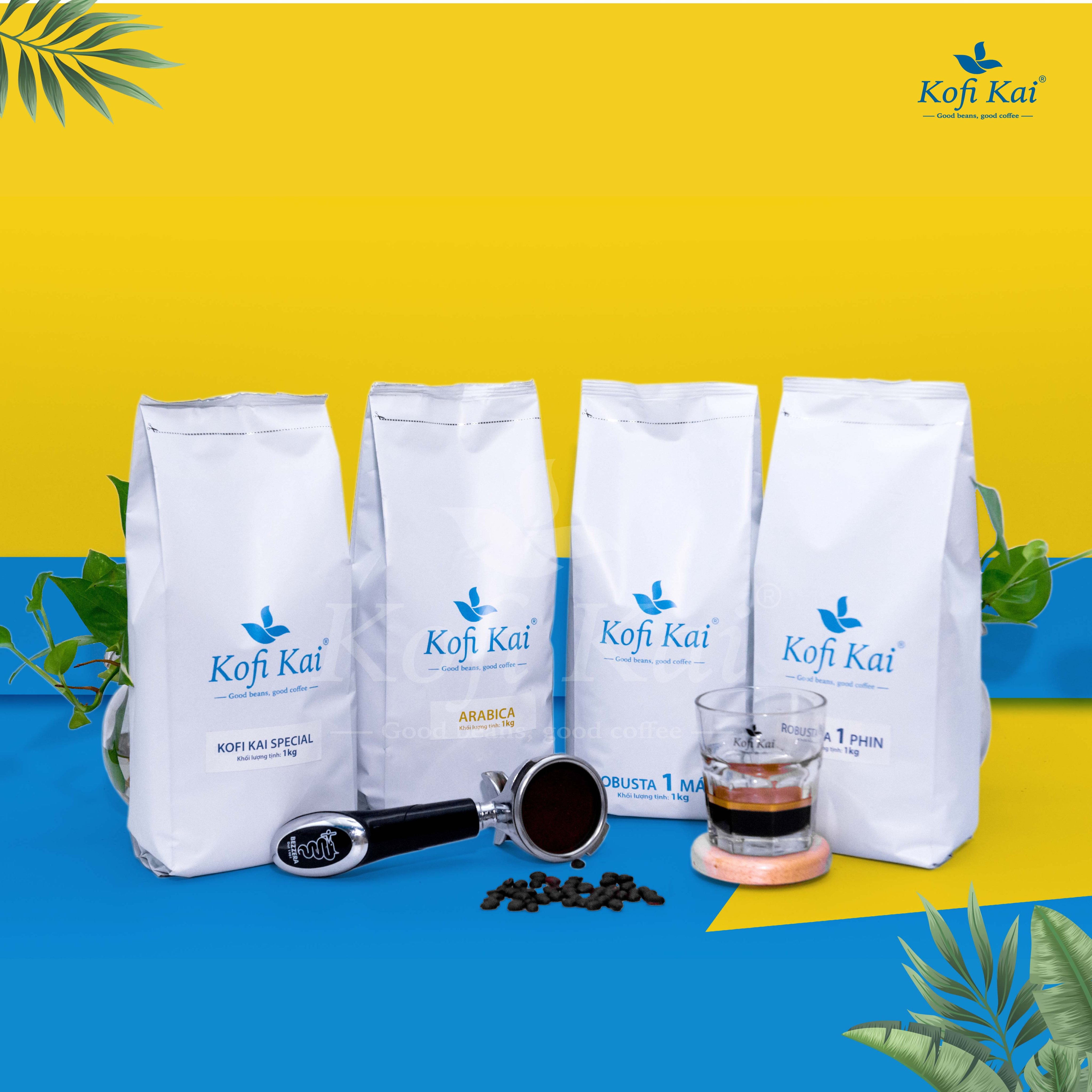 [HCM]Cà phê Robusta Blend 7Ro: 3Ar Hạt pha máy Kofi Kai 250 gram
