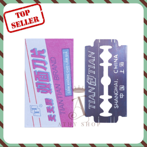 DAO LAM TIAN HỘP 10 CÁI lưỡi dao sắc bén dùng để gọt vỏ trái cây hoa quả nhỏ cạo râu cạo lông mặt nách lông mày lông chân dụng cụ tiệm hớt cắt tóc nam nữ hàng tốt giá rẻ