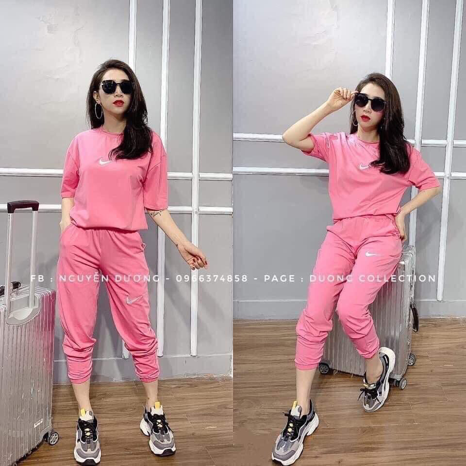 Set bộ thun dài thời trang nữ thể thao cá tính tb