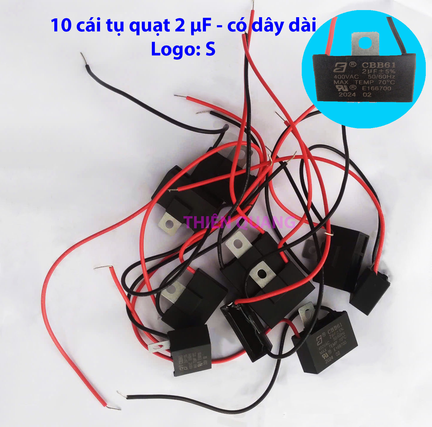 5 cái tụ quạt, 10 tụ điện quạt (capa quạt)