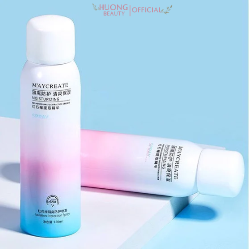 Xịt chống nắng Maycreate 150ml nâng tone dưỡng ẩm cho da