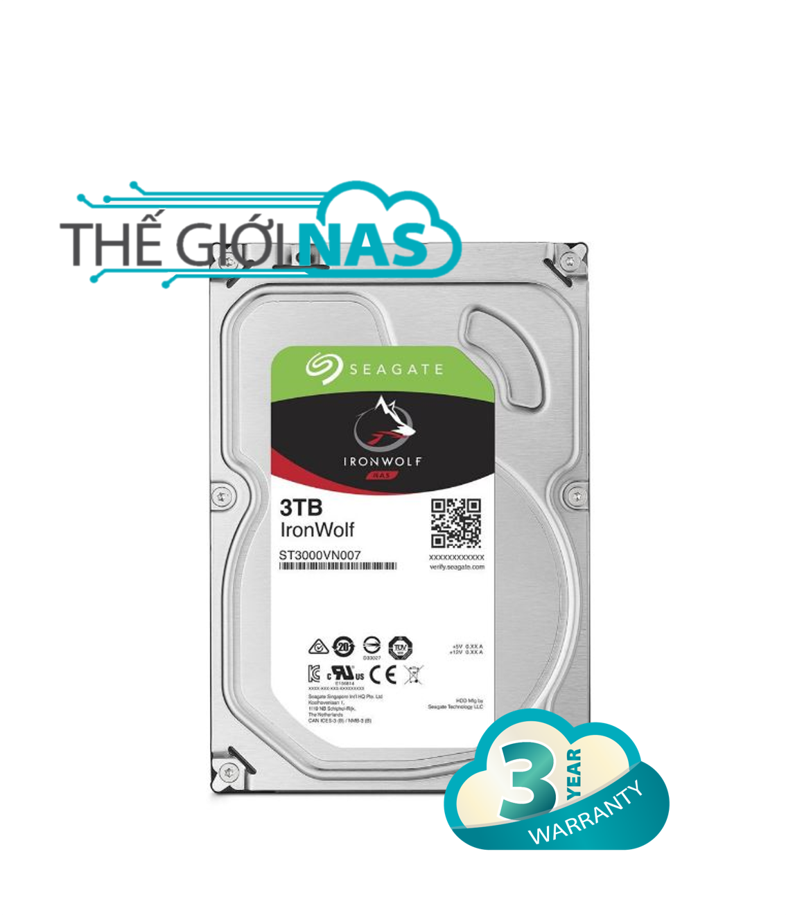 Ổ cứng gắn trong Seagate Ironwolf 3TB ST3000VN007