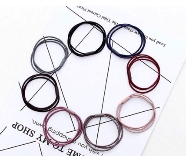 Combo 3Dây buộc tóc chập 3 chiếc chun siêu chắc.