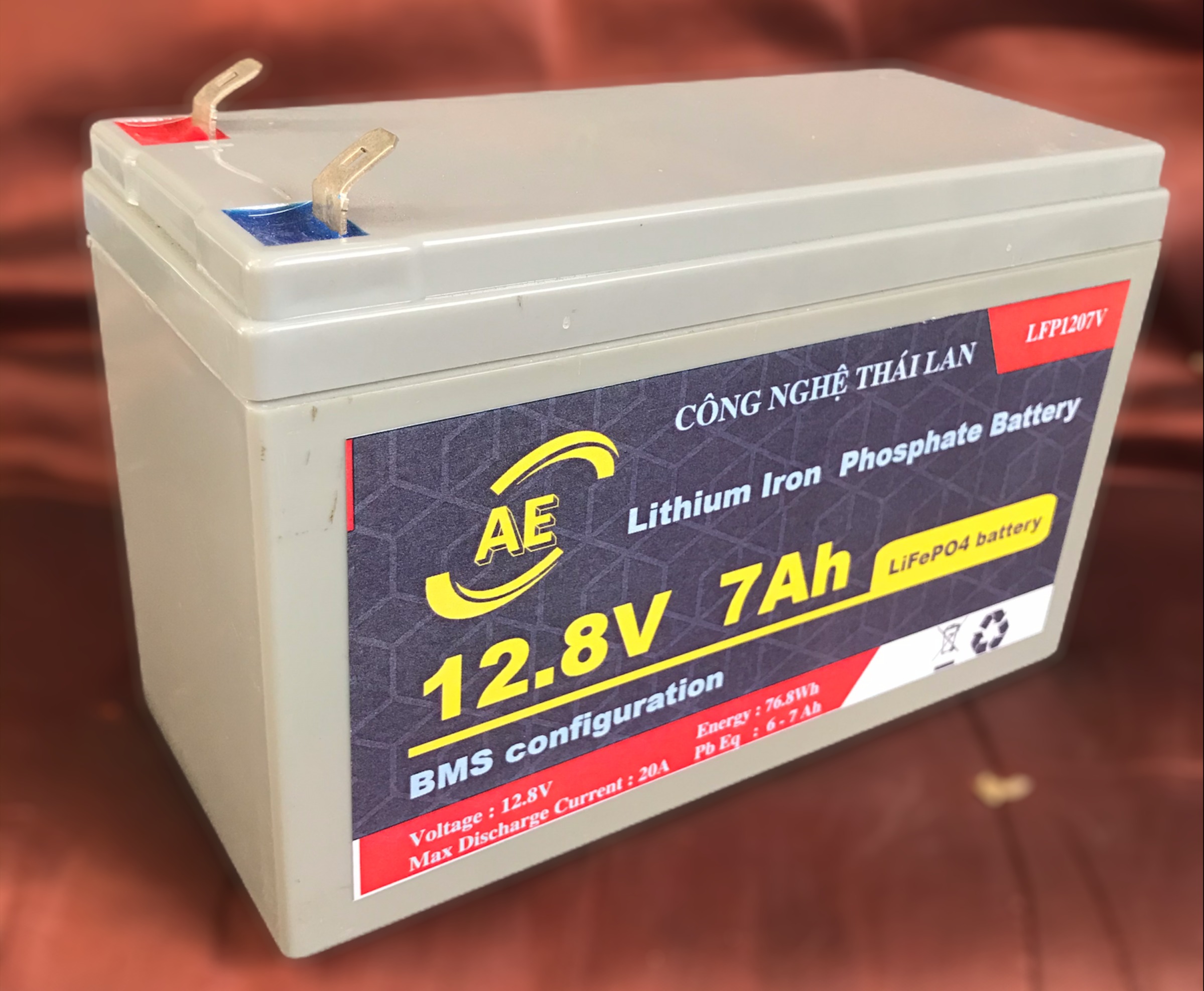 Ắc quy lithium 12.8V 7Ah