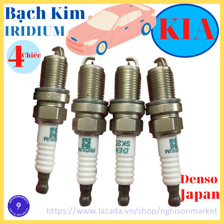 Bugi Bạch kim Denso Japan cho xe KIA bộ 4 chiếc
