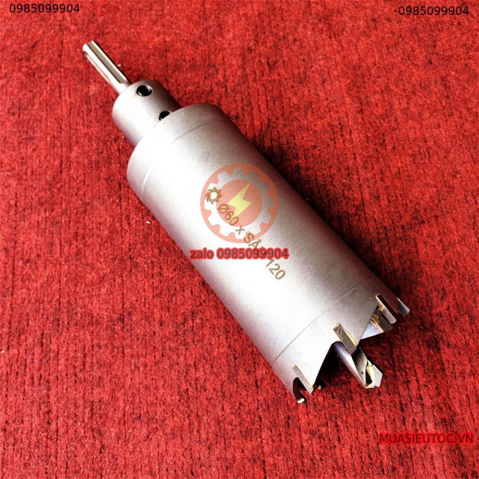 [HCM]Mũi khoan rút lõi khoét tường gạch sâu Phi 60 x 120 mm không khoan bê tông không khoan chế búa