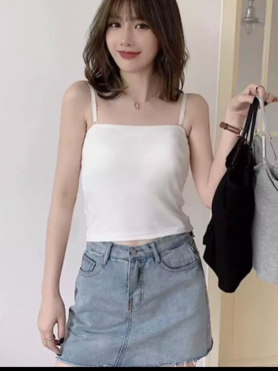 Áo hai dây nữ dáng ôm, áo 2 dây nữ croptop, áo 3 lỗ, áo sát nách, đẹp vải cotton co dãn