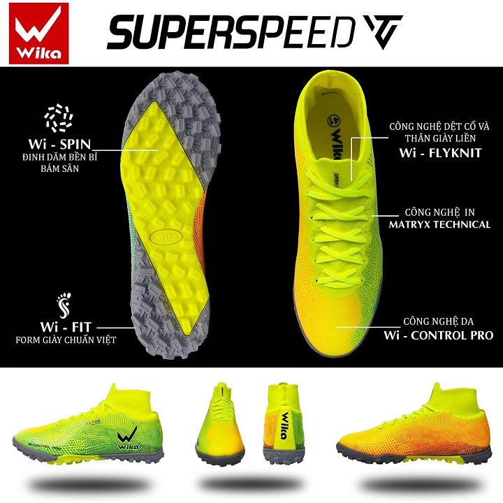 Giày Bóng Đá Wika Super Speed VT Chính Hãng