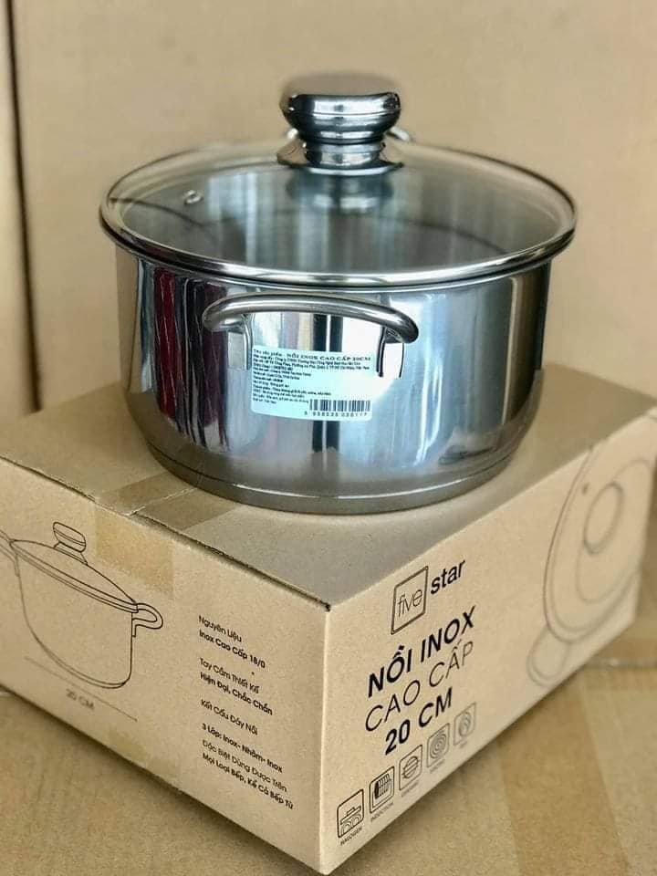 Nồi inox 3 đáy fivestar 20cm