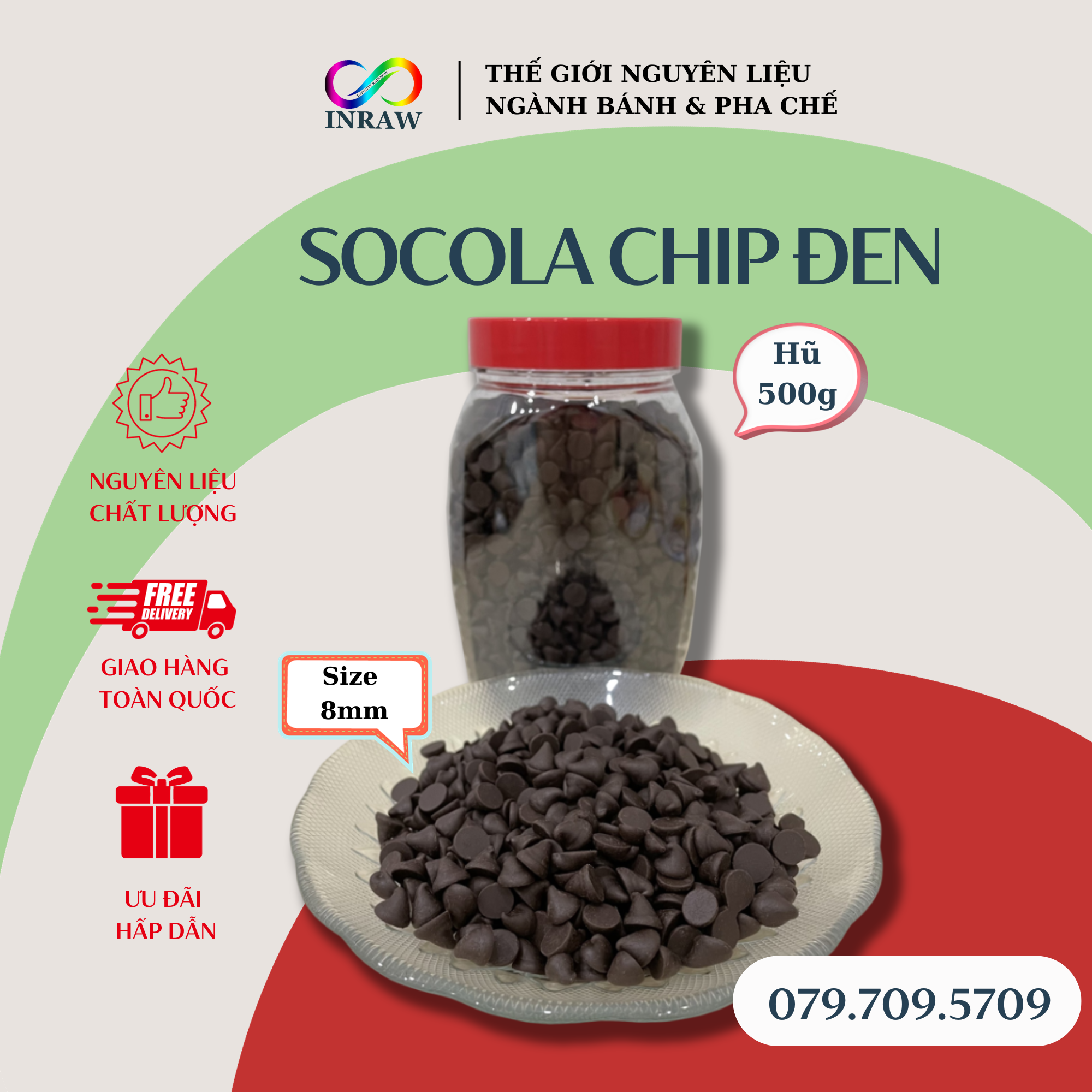 Socola Chip Đen Colatta (Indonesia) Hũ 500g