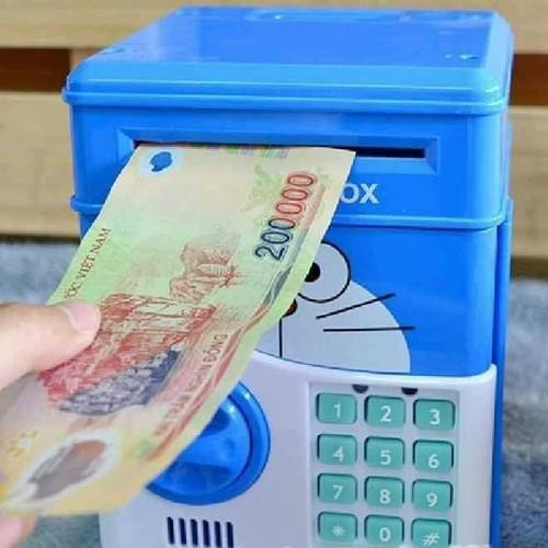 két sắt điện tử mini cho bé, két đựng tiền cho bé