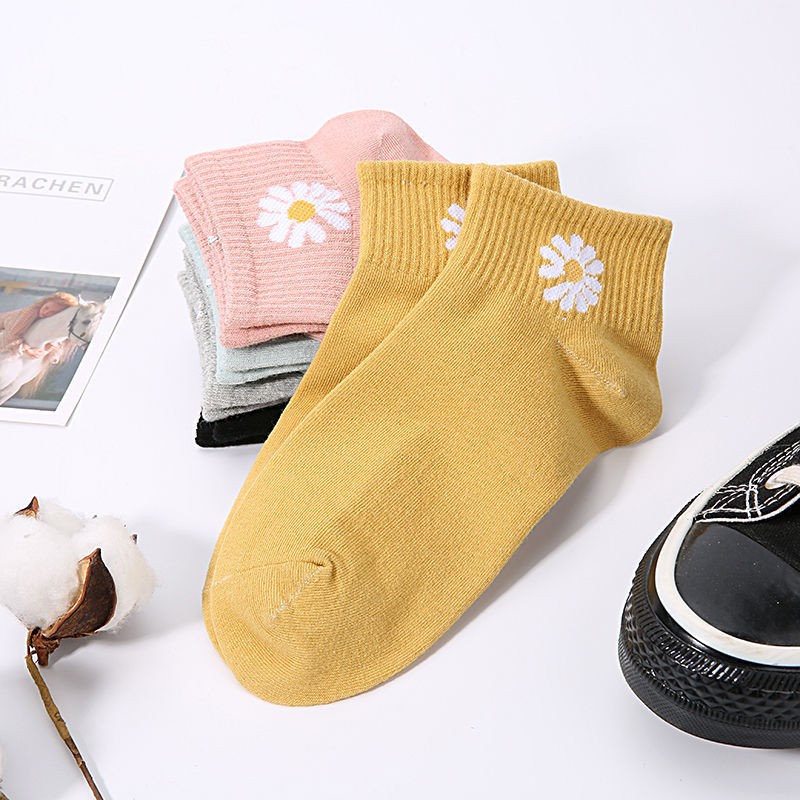 🧡 Tất hoa cúc cổ trụ xinh xắn [SK01]