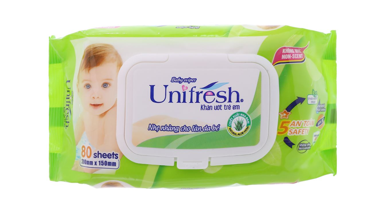 Khăn ướt Unifresh Aloevera (80 MIẾNG)