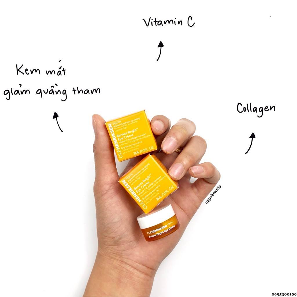 Kem mắt dưỡng sáng, giảm thâm olehenriksen truth banana bright eye cream minisize 3ml - 13783