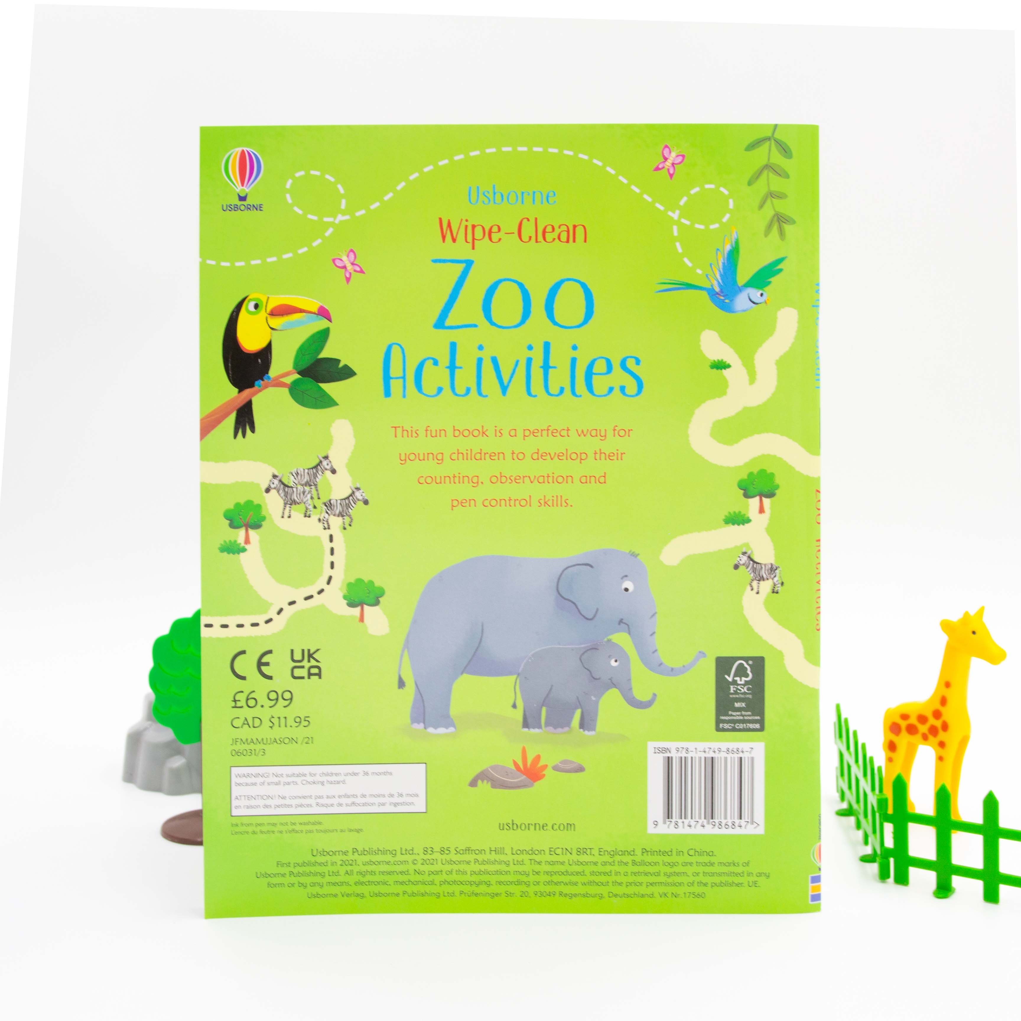 BOOKMEDI - Wipe-Clean Zoo Activities